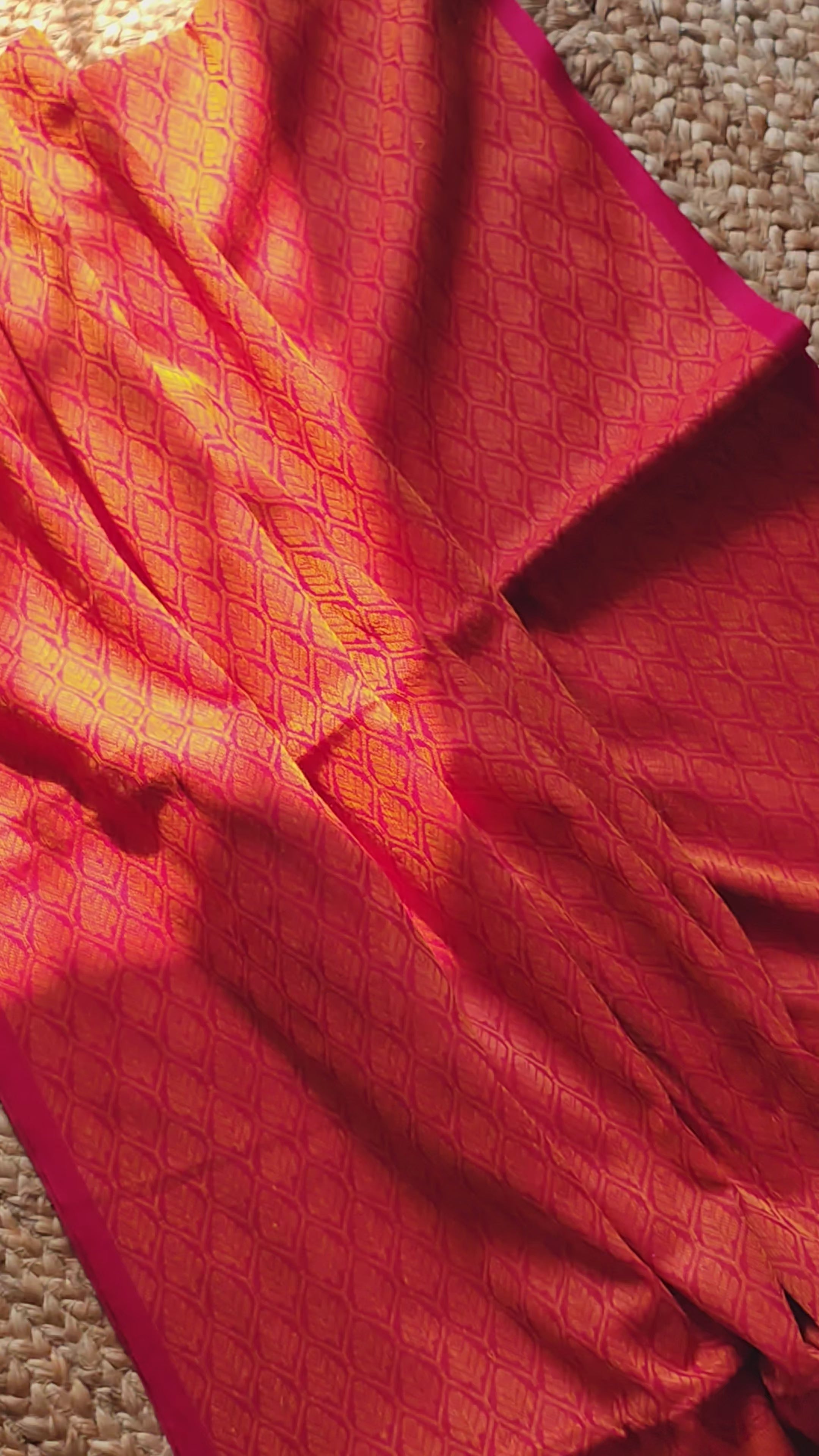 Sora • Dhonekhali • Cotton--Crimson Braid -Crimson Braid 