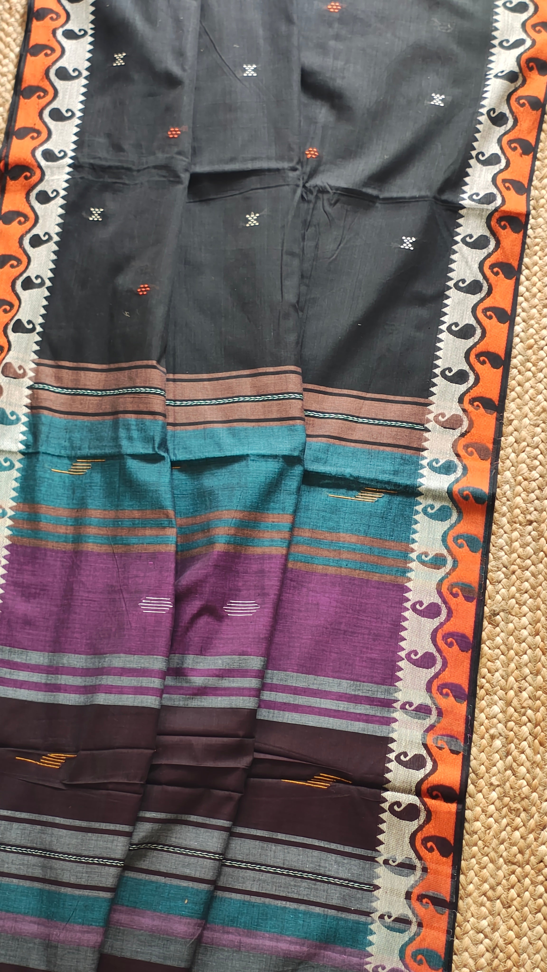 Kolom • Dhaniakhali • Cotton--Crimson Braid -Crimson Braid 