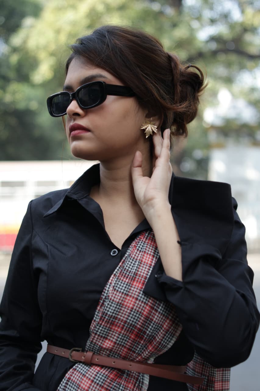 Maple Leaf • Brass Earrings--Crimson Braid -Crimson Braid 