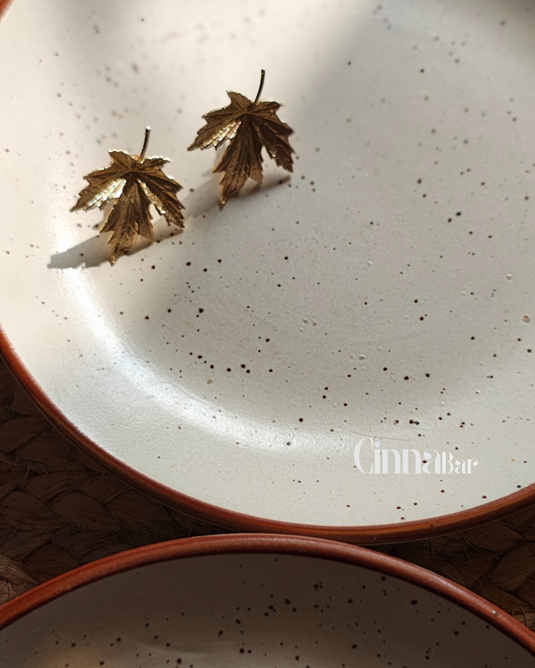 Maple Leaf • Brass Earrings--Crimson Braid -Crimson Braid 