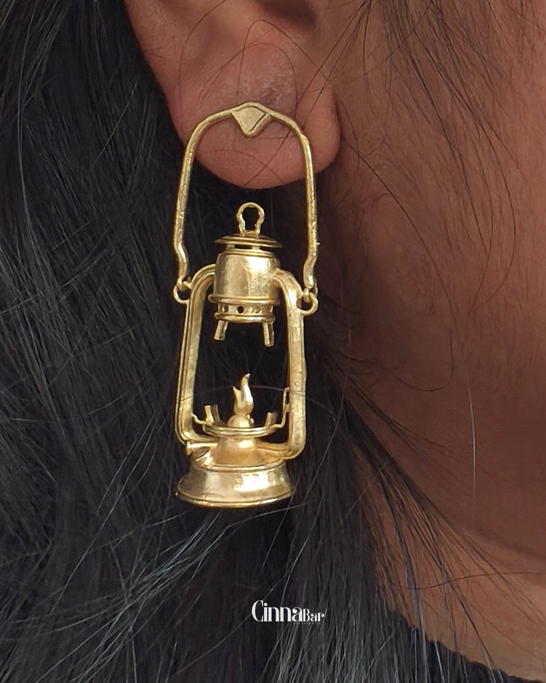 Lantern • Brass Earrings • Necpiece • Set--Crimson Braid -Crimson Braid 