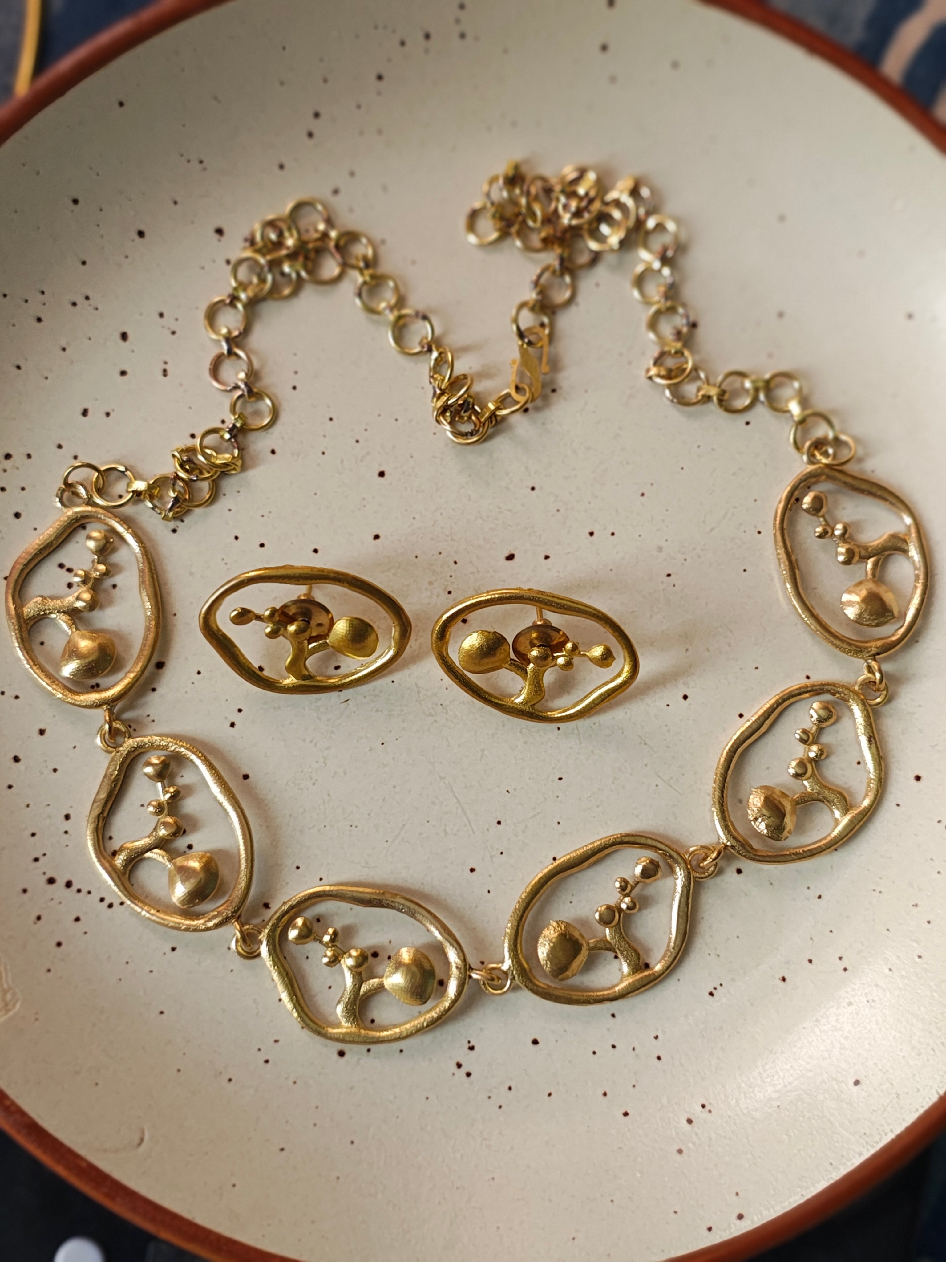 Tree • Brass Set--Crimson Braid -Crimson Braid 