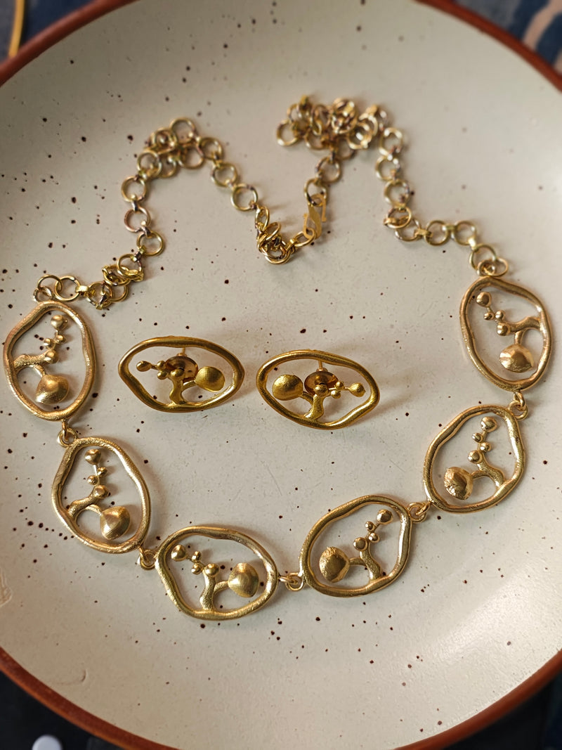 Tree • Brass Set--Crimson Braid -Crimson Braid 