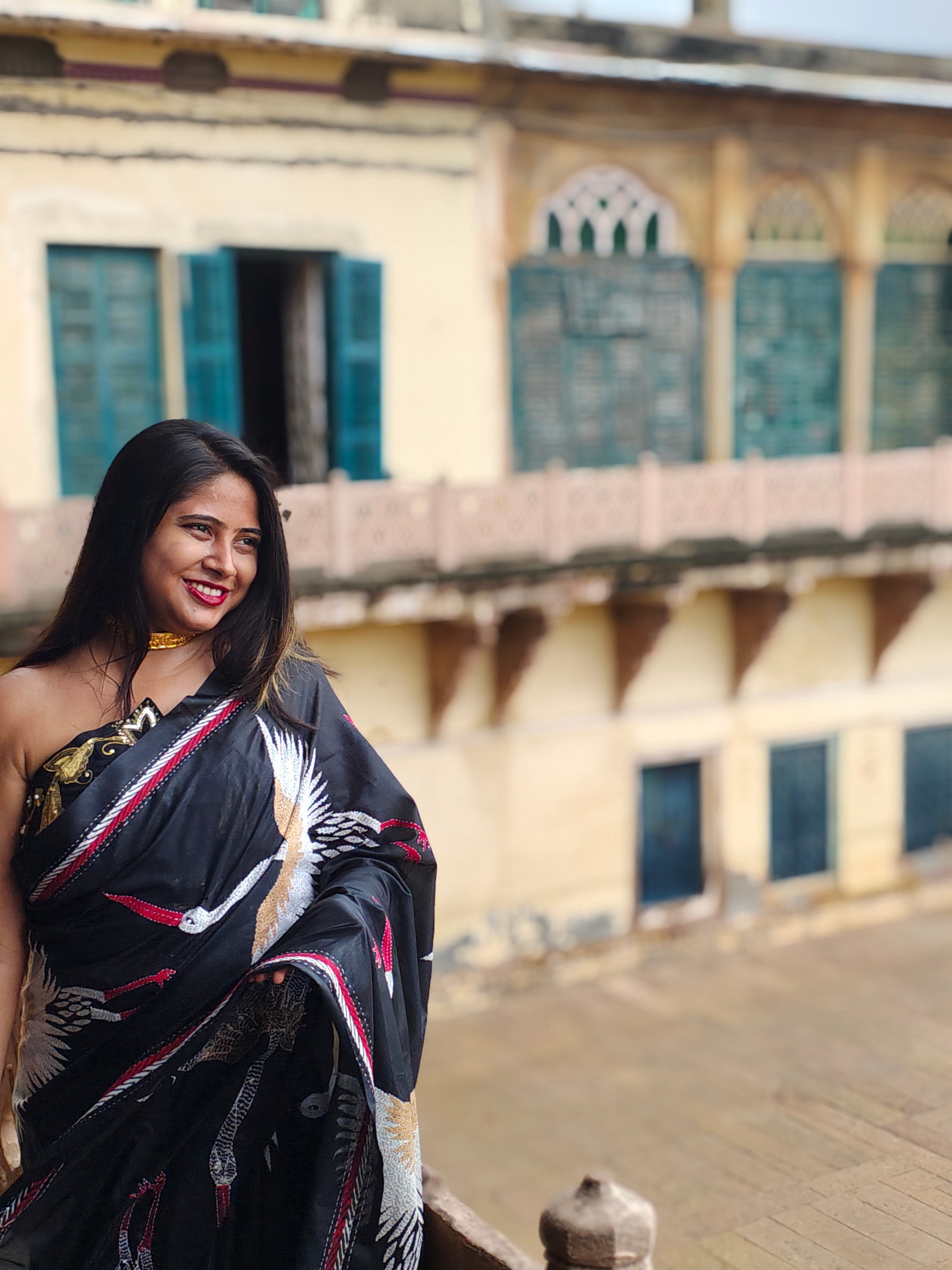 Neelpona • Kantha Stitch • Bangalore Silk