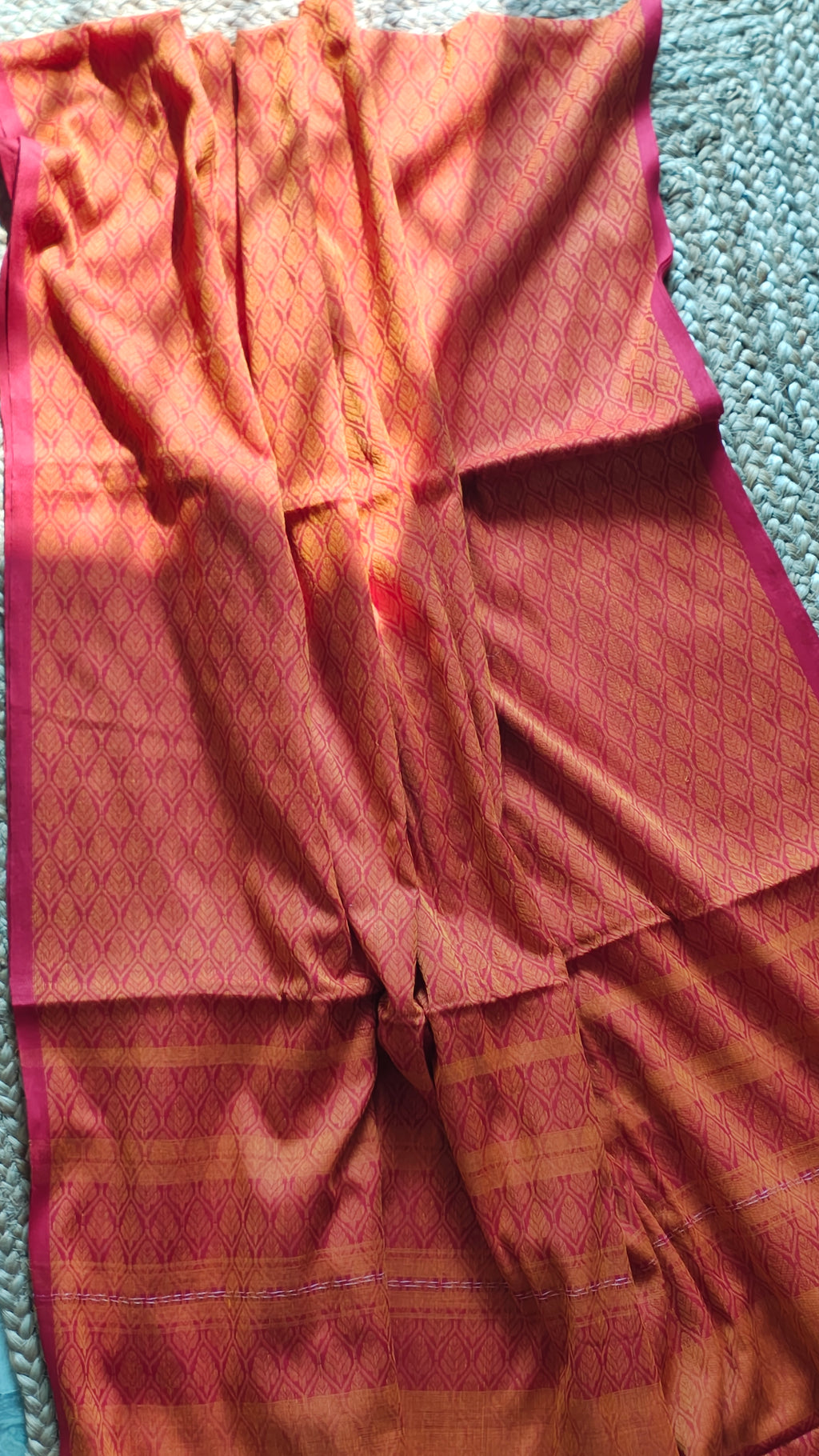 Sora • Dhonekhali • Cotton--Crimson Braid -Crimson Braid 