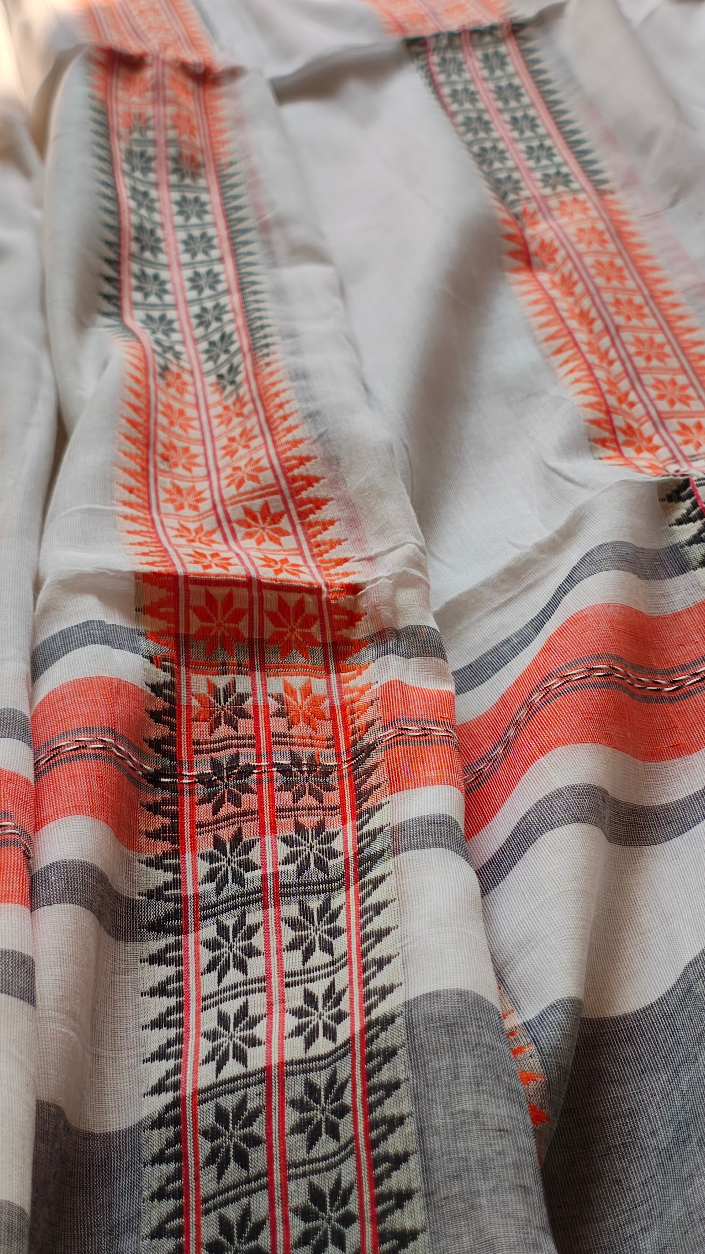 Bindu • Dhonekhali • Cotton--Crimson Braid -Crimson Braid 