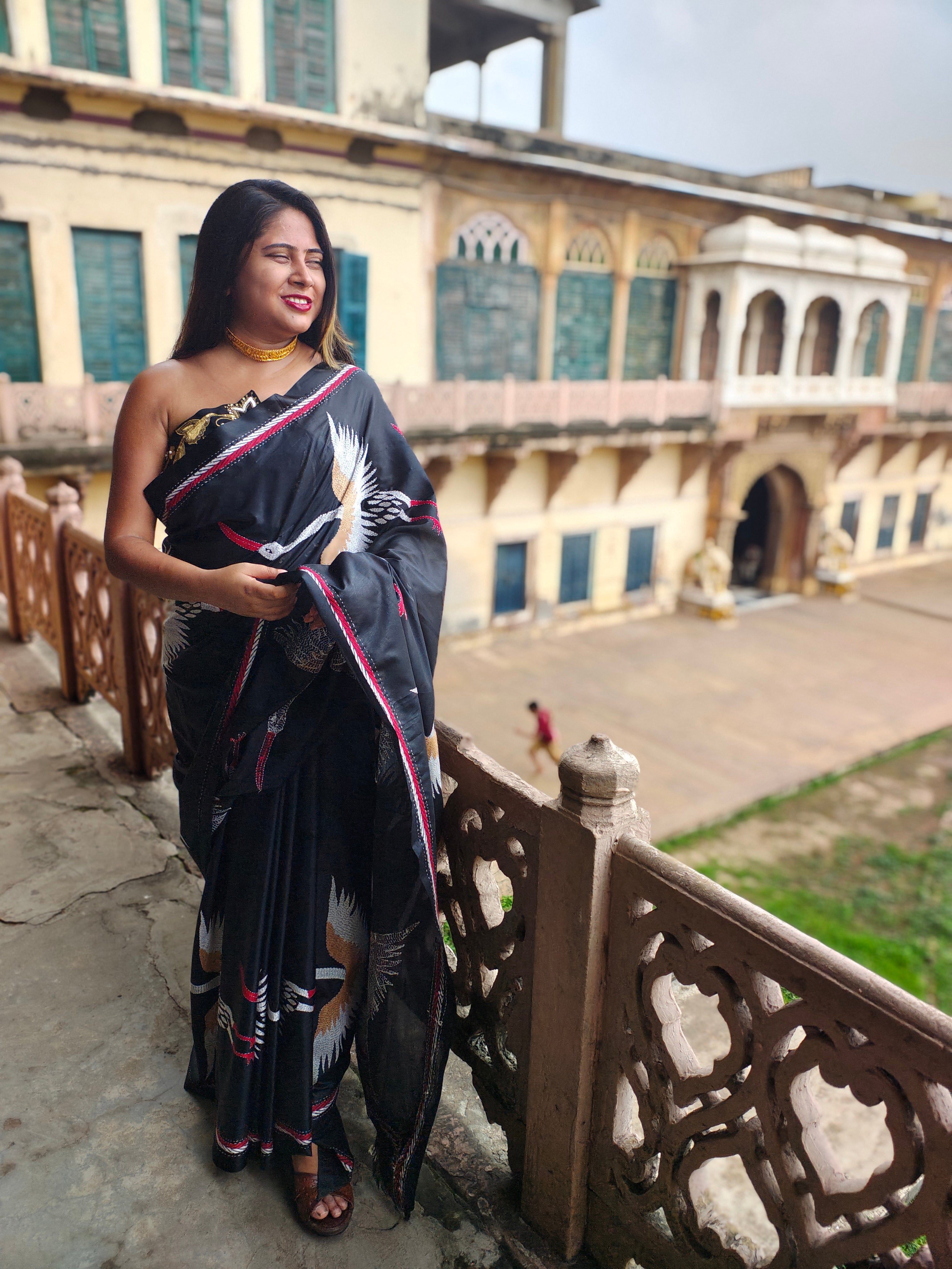 Neelpona • Kantha Stitch • Bangalore Silk