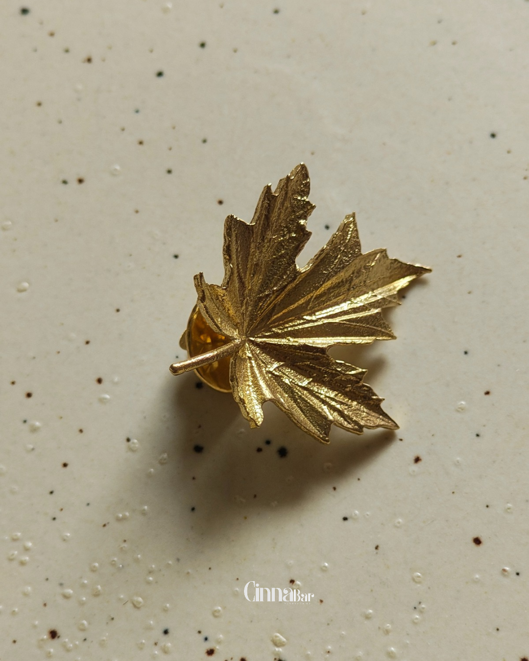 Maple leaf • Brass Brooch--Crimson Braid -Crimson Braid 