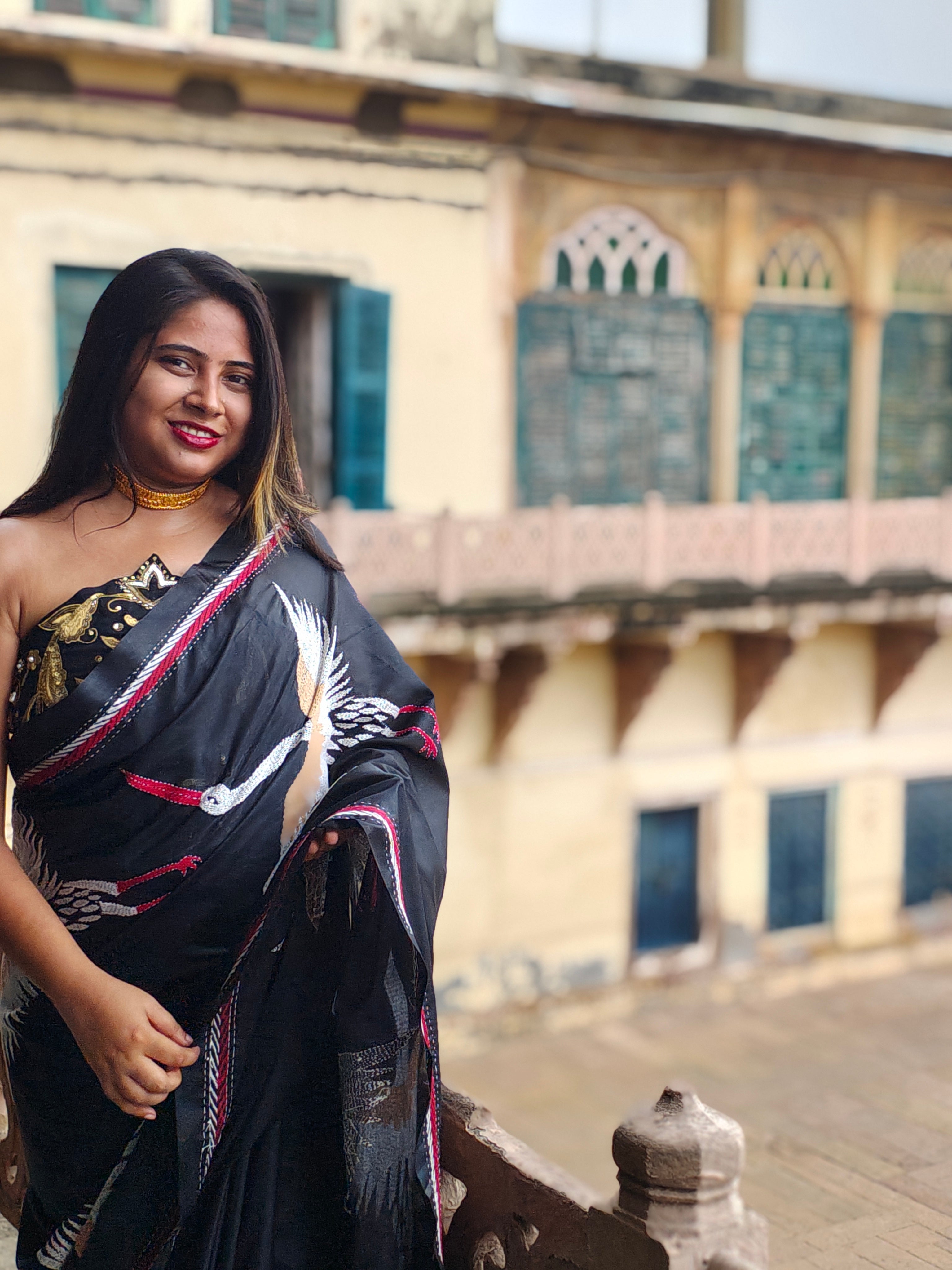 Neelpona • Kantha Stitch • Bangalore Silk