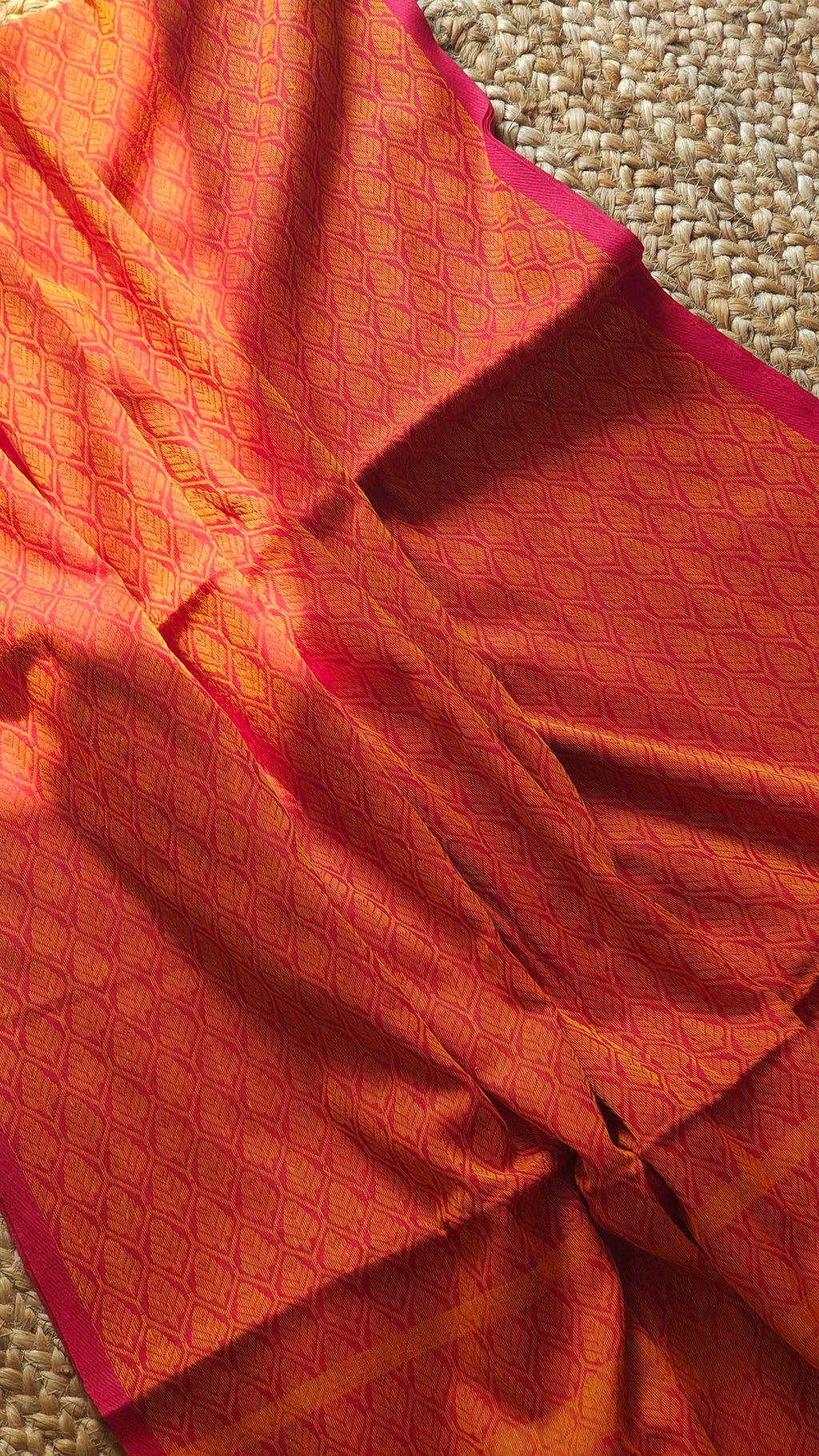 Sora • Dhonekhali • Cotton--Crimson Braid -Crimson Braid 