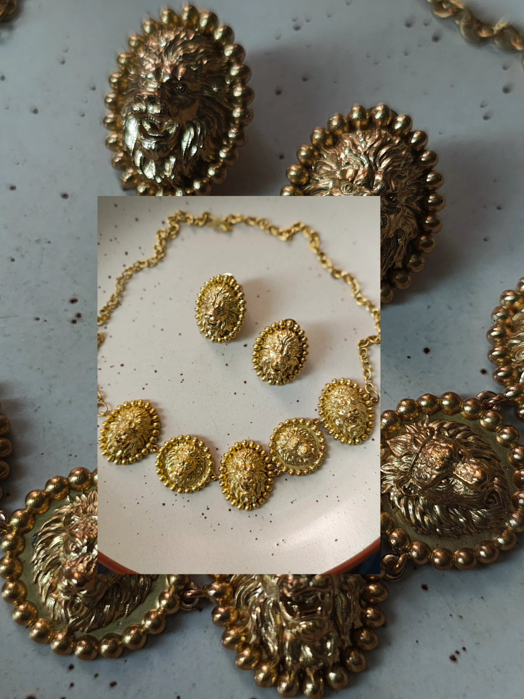 Lion • Brass Set--Crimson Braid -Crimson Braid 