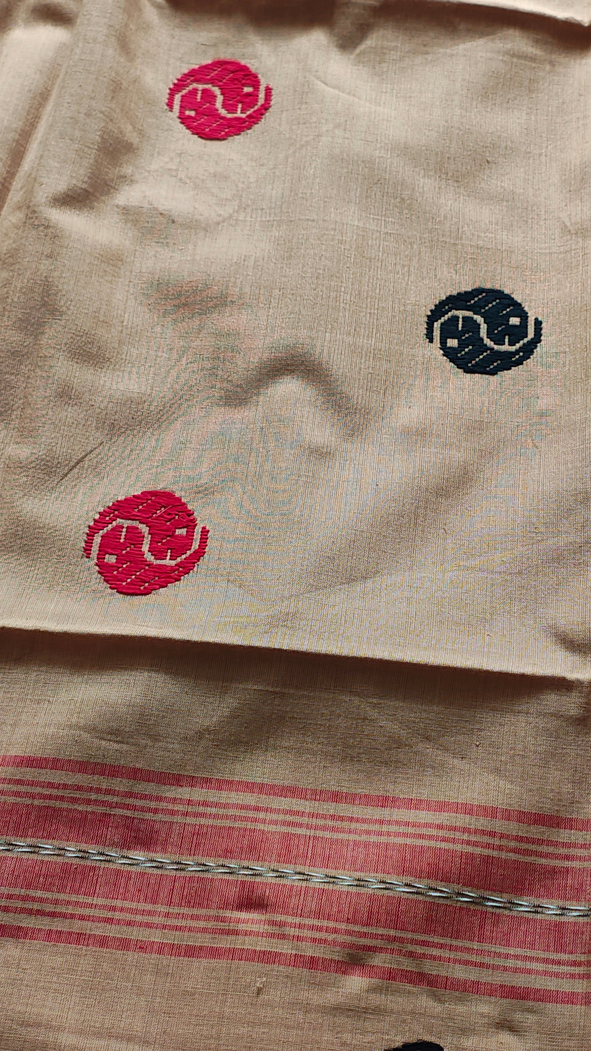 Ahalya • Dhaniakhali • Cotton--Crimson Braid -Crimson Braid 