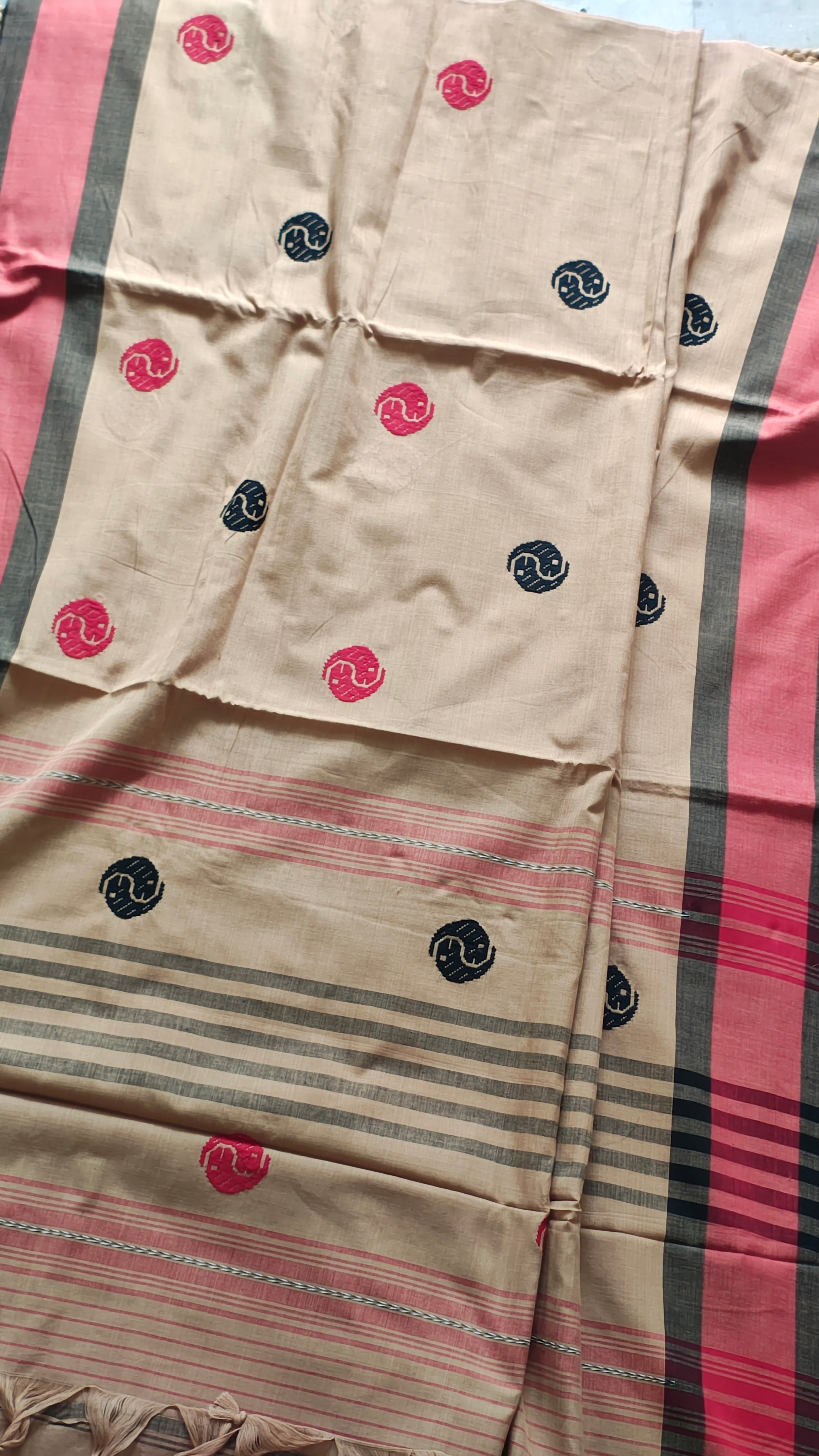 Ahalya • Dhaniakhali • Cotton--Crimson Braid -Crimson Braid 