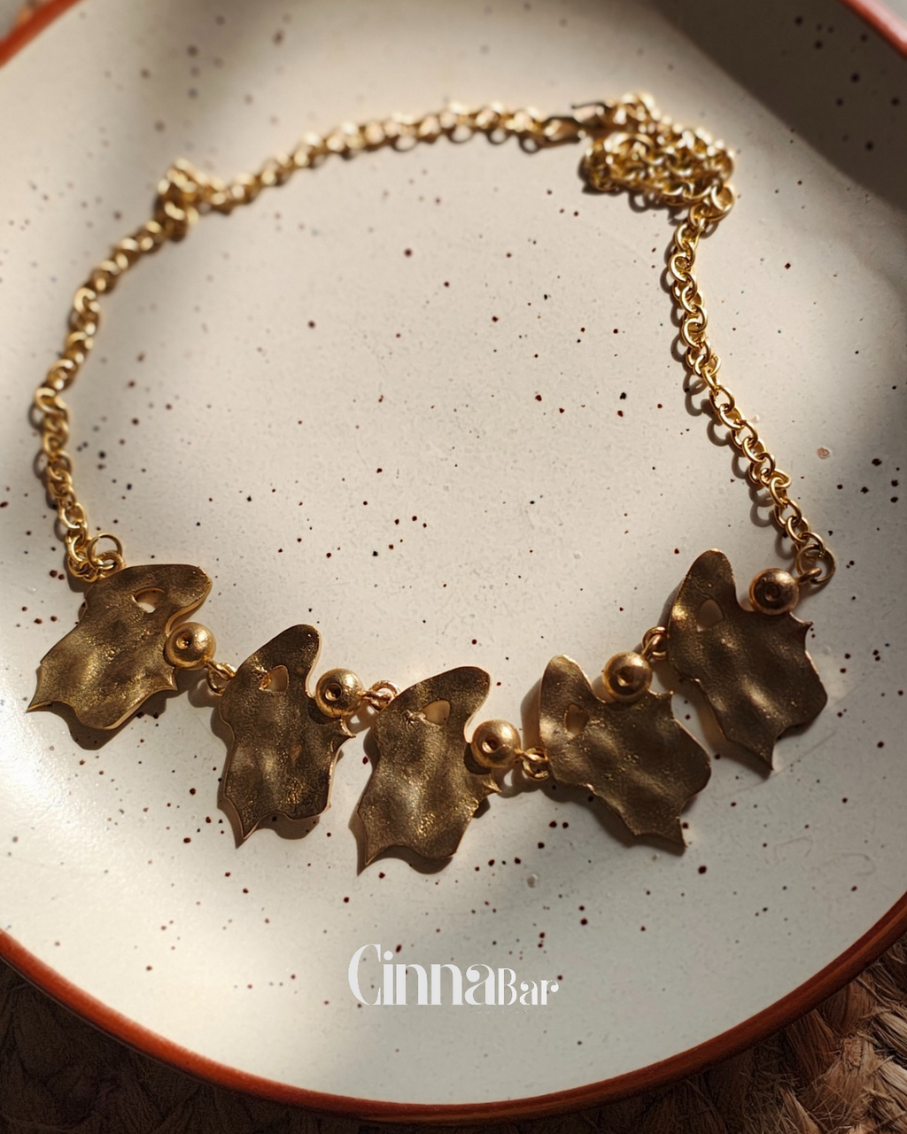 Abstract Face • Brass Set-Neckpieces-Crimson Braid -Crimson Braid 