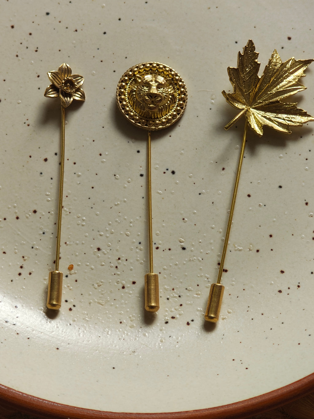 Lion • Lapel Pin--Crimson Braid -Crimson Braid 