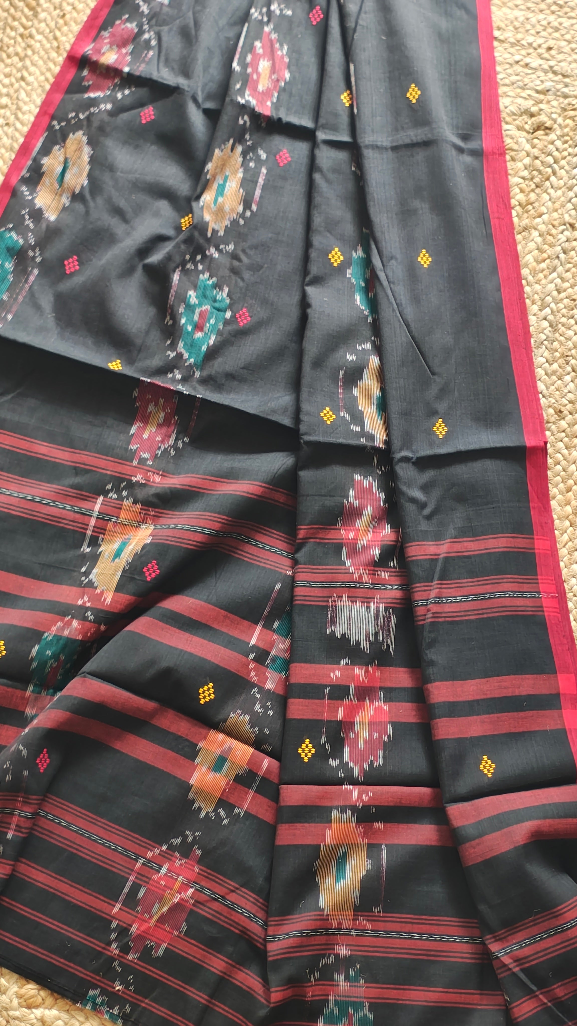 Nira • Dhaniakhali • Cotton--Crimson Braid -Crimson Braid 