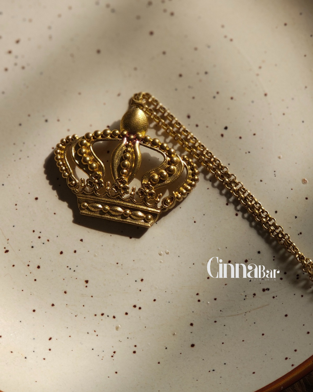 Crown • Brass Neckpiece (Pendant Form)--Crimson Braid -Crimson Braid 