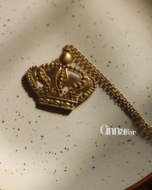 Crown • Brass Neckpiece (Pendant Form)--Crimson Braid -Crimson Braid 