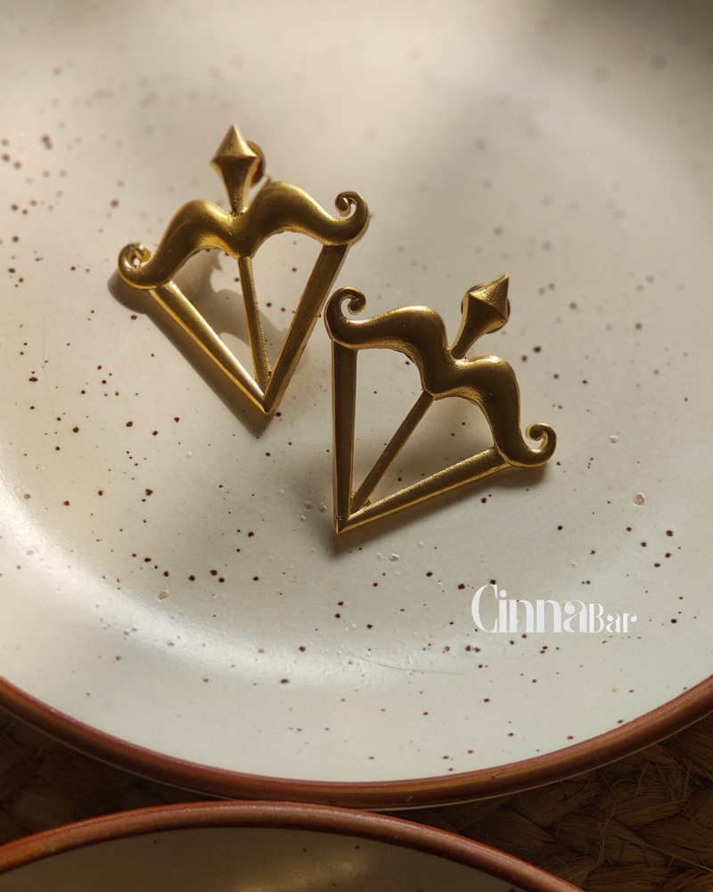 Bow & Arrow • Brass Earrings--Crimson Braid -Crimson Braid 