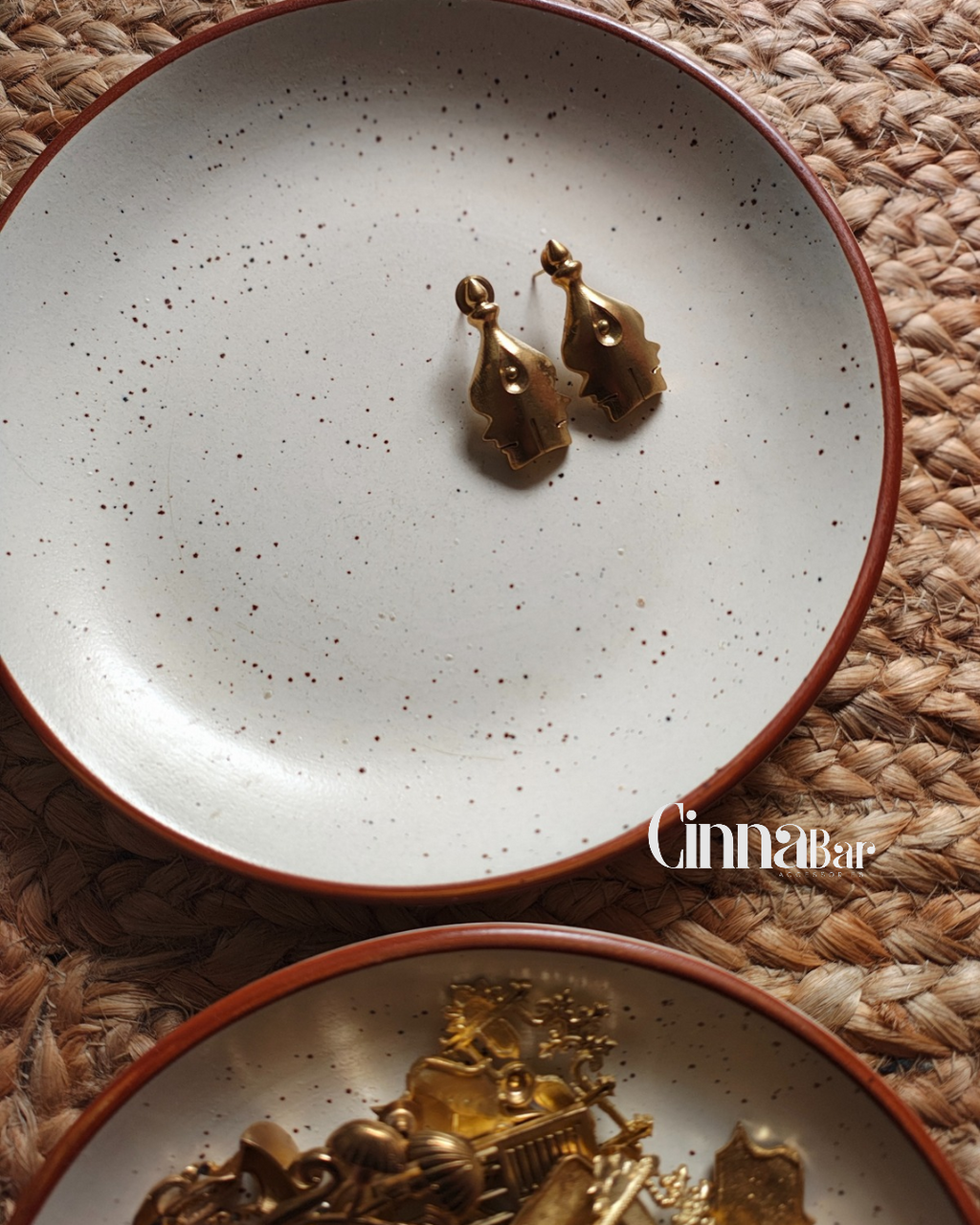 Three Eyed • Brass Earrings--Crimson Braid -Crimson Braid 