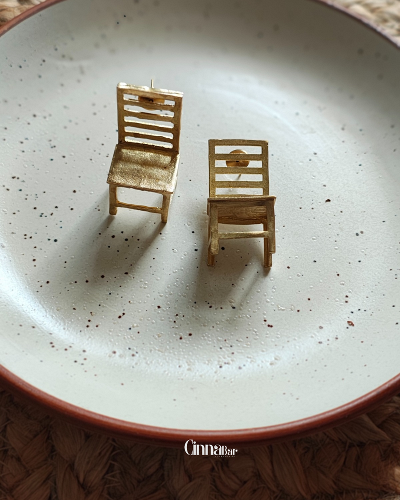 Chair • Brass Earrings--Crimson Braid -Crimson Braid 