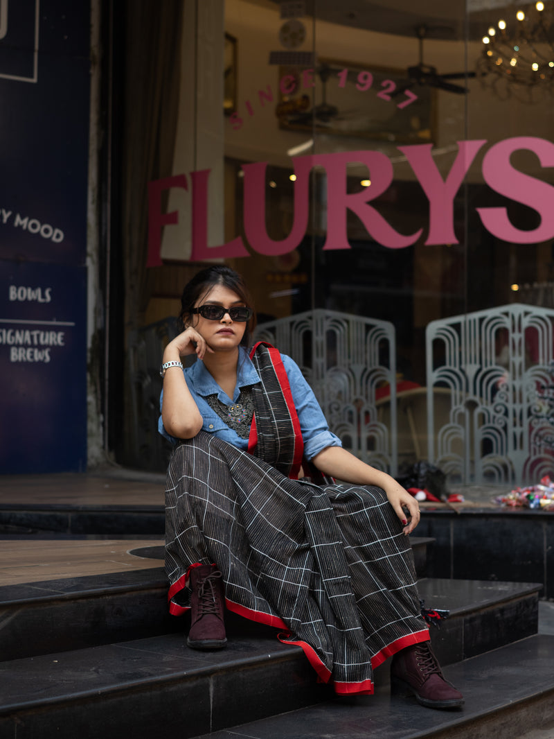 Dariya • Khesh & Cotton • Phulia--Crimson Braid -Crimson Braid 