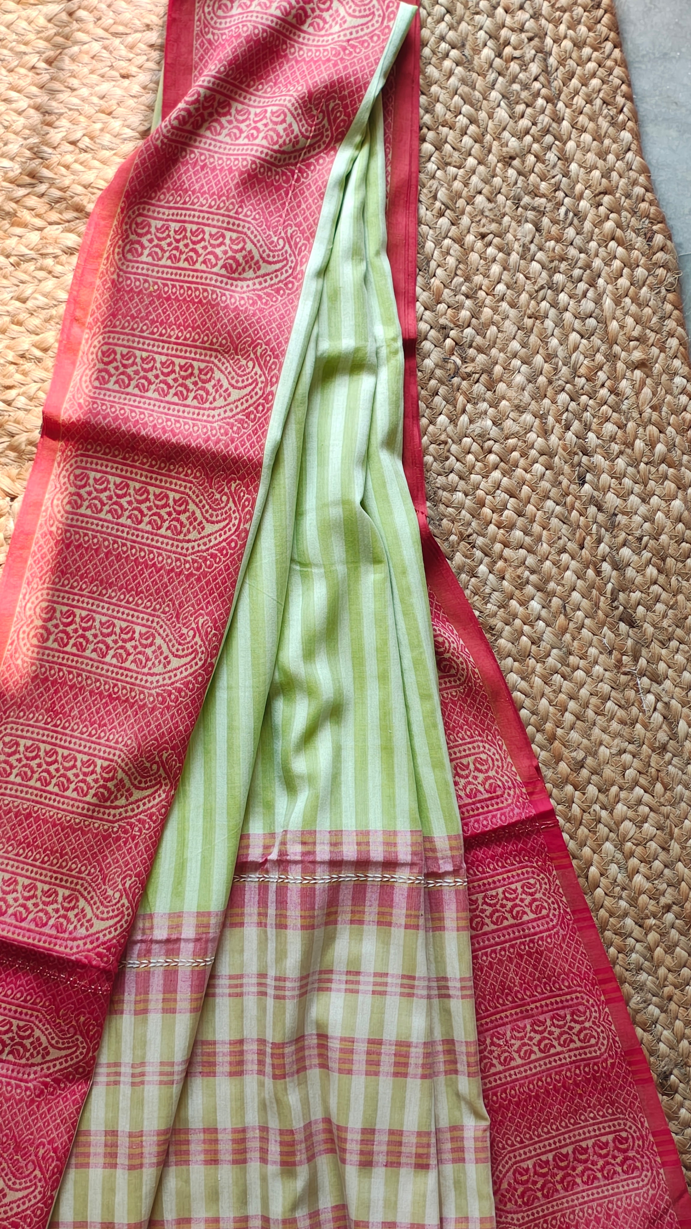 Piyal • Dhonekhali • Cotton--Crimson Braid -Crimson Braid 