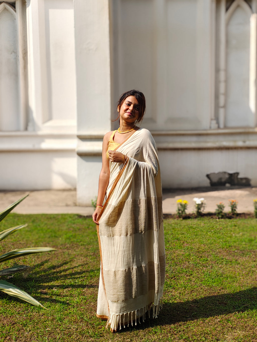 Bare Beige  • Khesh & Cotton • Phulia--Crimson Braid -Crimson Braid 