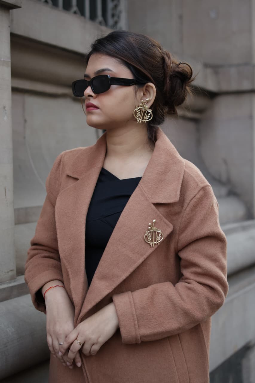 Four Leaves • Brass Earrings • Necpiece • Set--Crimson Braid -Crimson Braid 