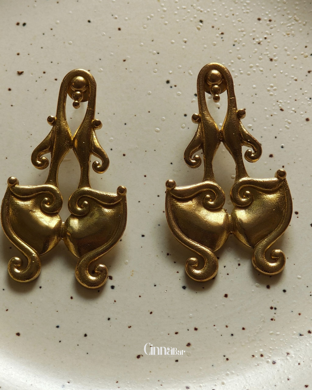 Kiss • Brass Earrings--Crimson Braid -Crimson Braid 