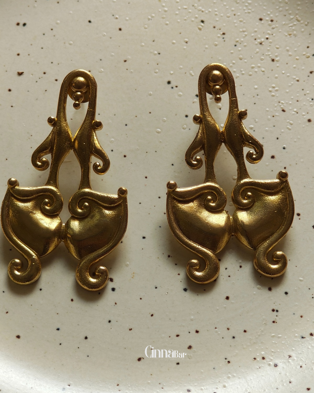 Kiss • Brass Earrings--Crimson Braid -Crimson Braid 