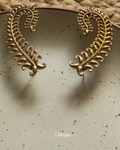 Big Leaves • Brass Ear Cuffs--Crimson Braid -Crimson Braid 