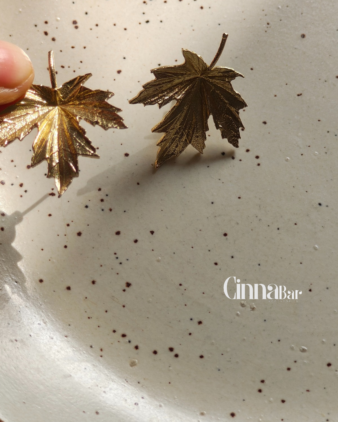 Maple Leaf • Brass Earrings--Crimson Braid -Crimson Braid 