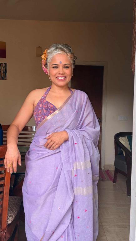 Aabha • Phulia • Cotton--Crimson Braid -Crimson Braid 