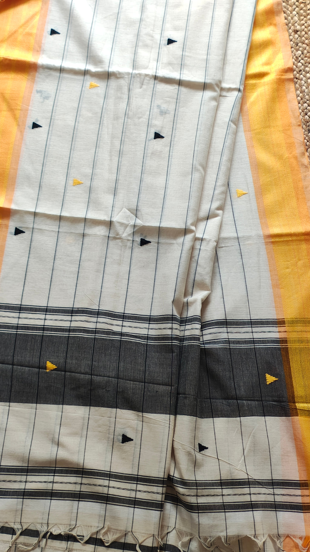 Bhor • Dhaniakhali • Cotton--Crimson Braid -Crimson Braid 