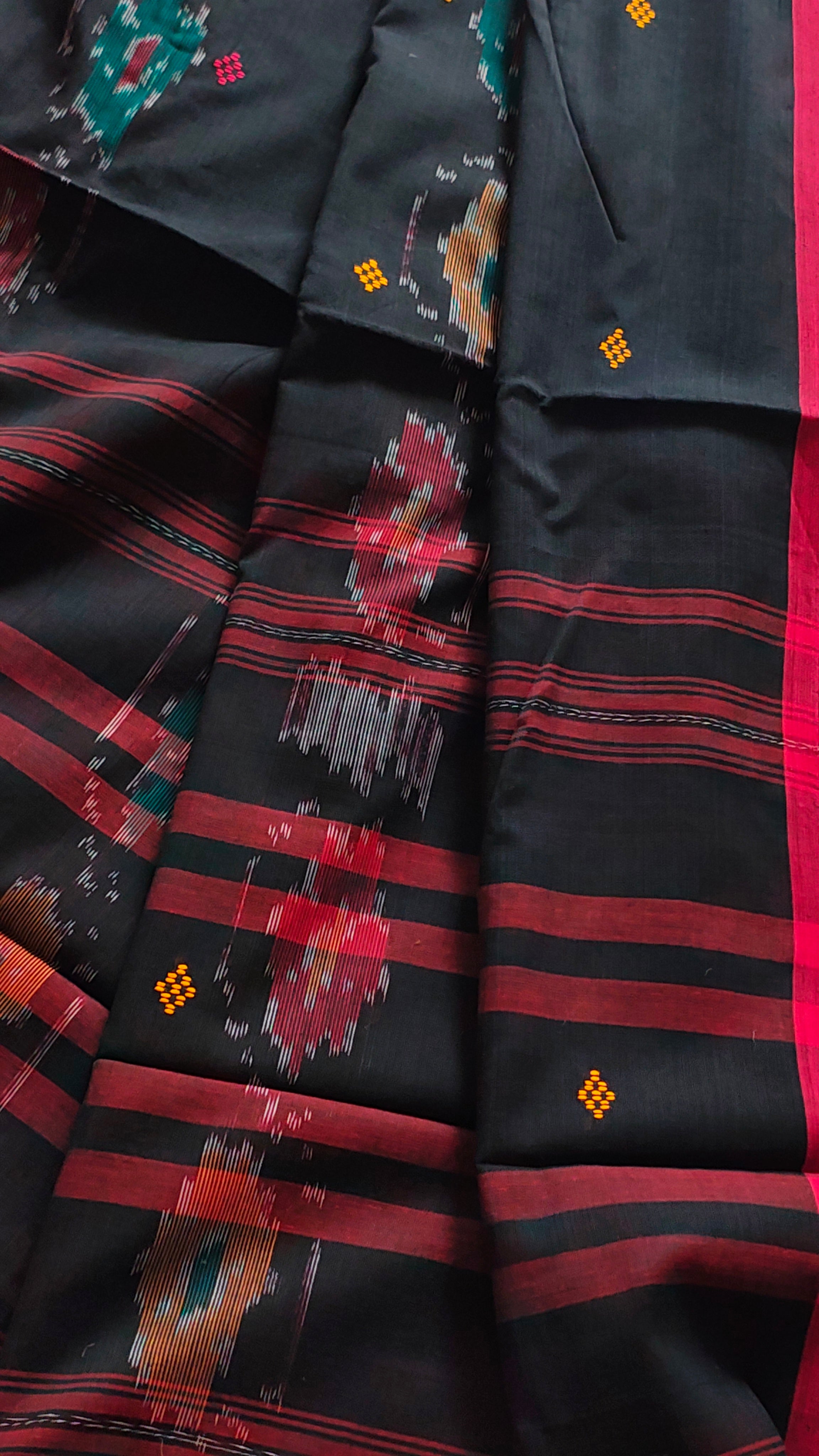 Nira • Dhaniakhali • Cotton--Crimson Braid -Crimson Braid 