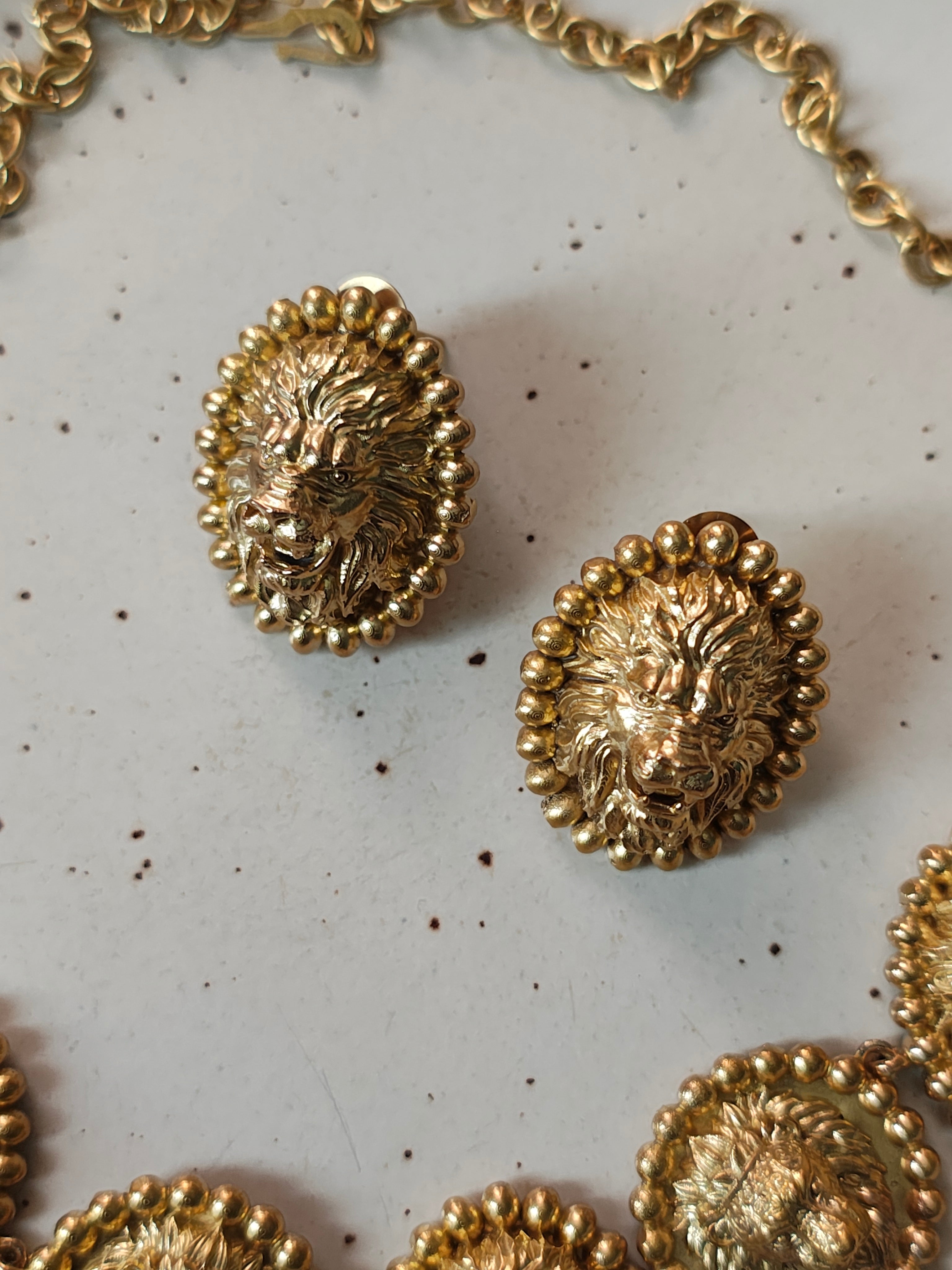 Lion • Brass Set--Crimson Braid -Crimson Braid 