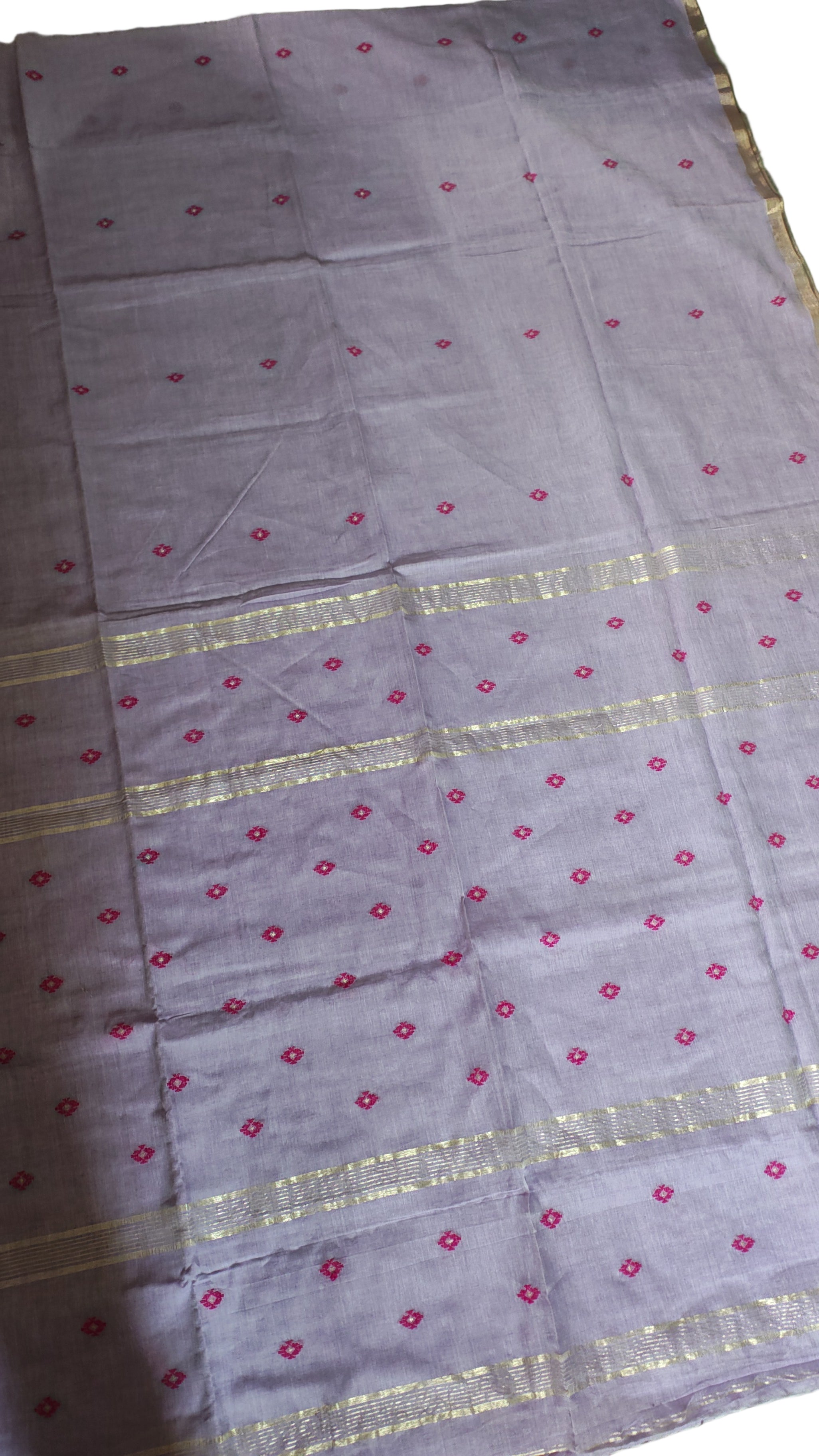 Aabha • Phulia • Cotton--Crimson Braid -Crimson Braid 