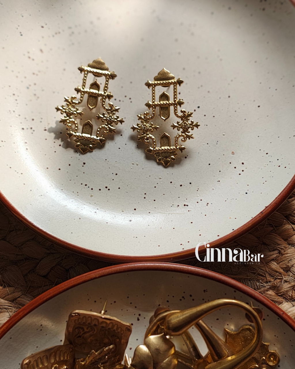 Reflection • Brass Earrings--Crimson Braid -Crimson Braid 