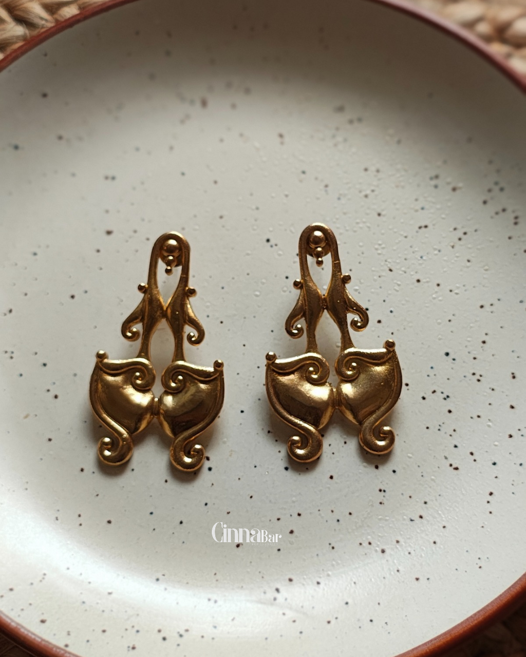 Kiss • Brass Earrings--Crimson Braid -Crimson Braid 