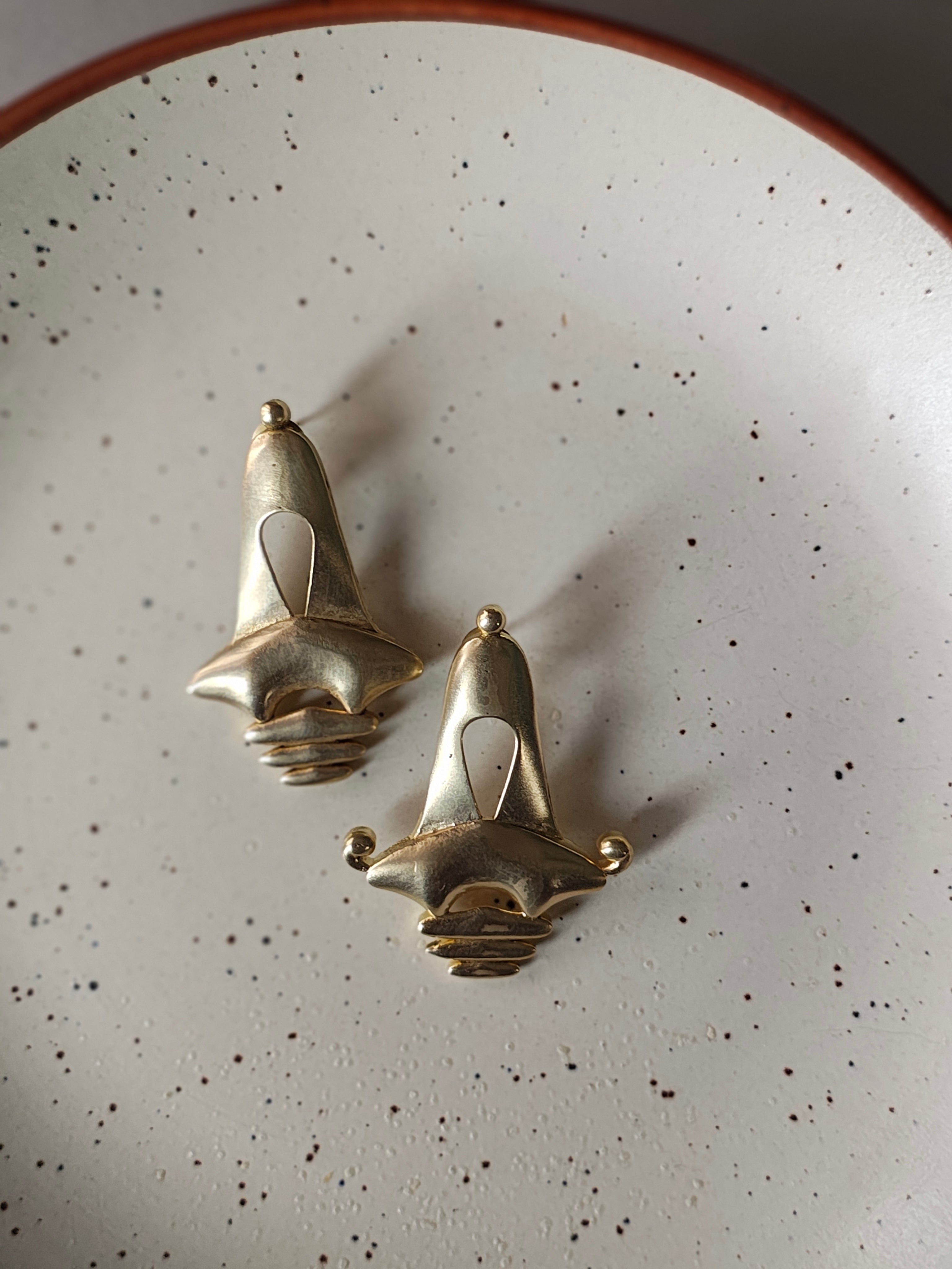 Temple • Brass Earrings--Crimson Braid -Crimson Braid 