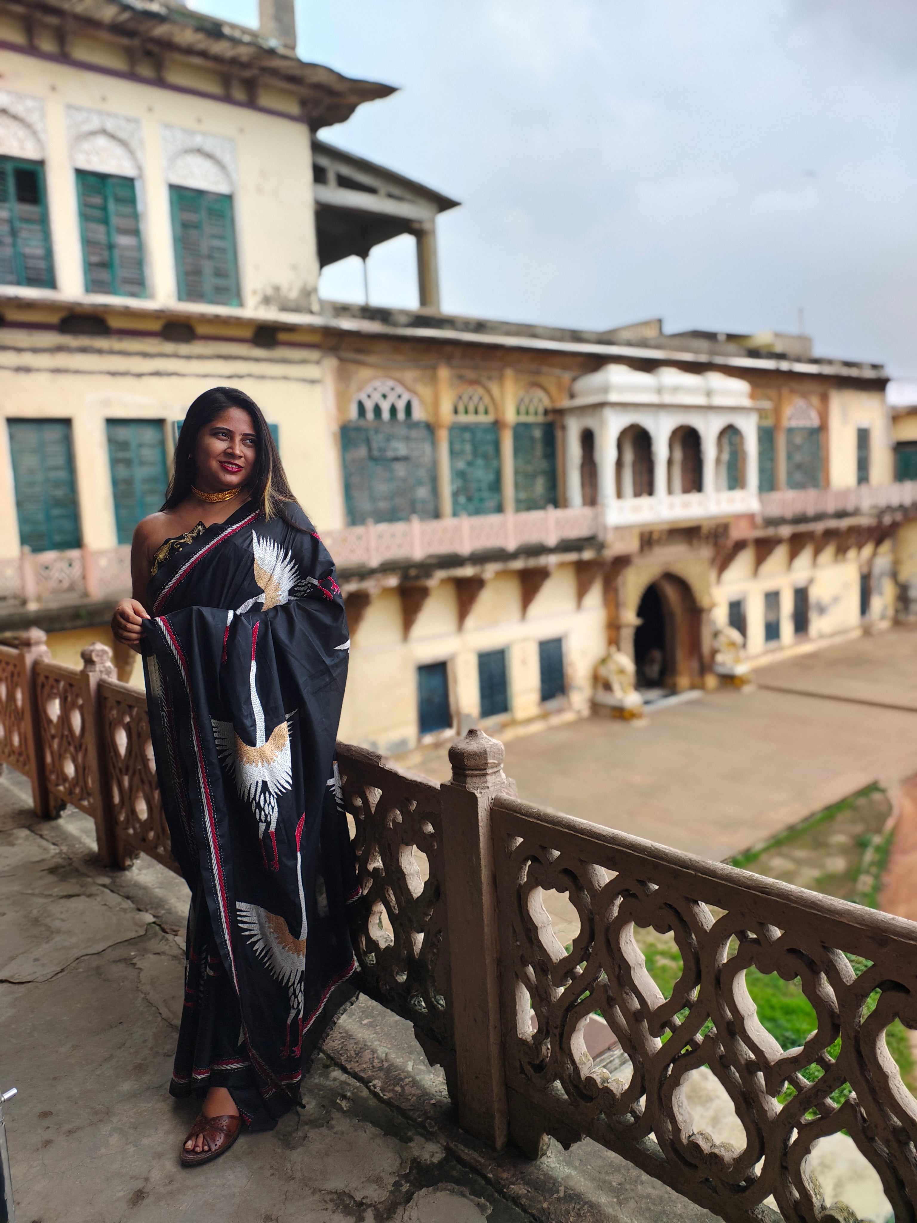 Neelpona • Kantha Stitch • Bangalore Silk